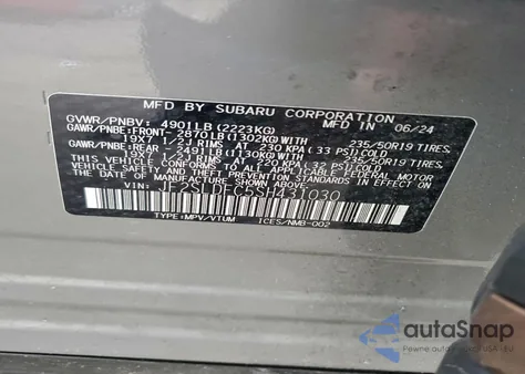 2025 Subaru Forester Sport z USA, uszkodzony, nr VIN JF2SLDFC5SH431030